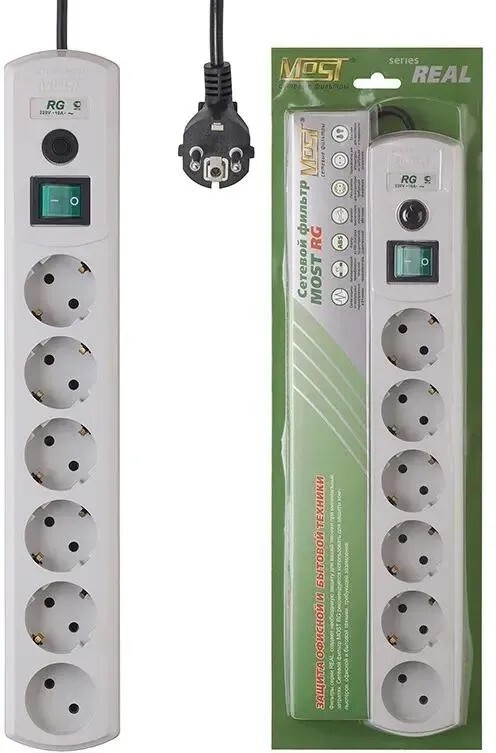 Сетевой фильтр Most Сетевой фильтр RG 3м (6 розеток)