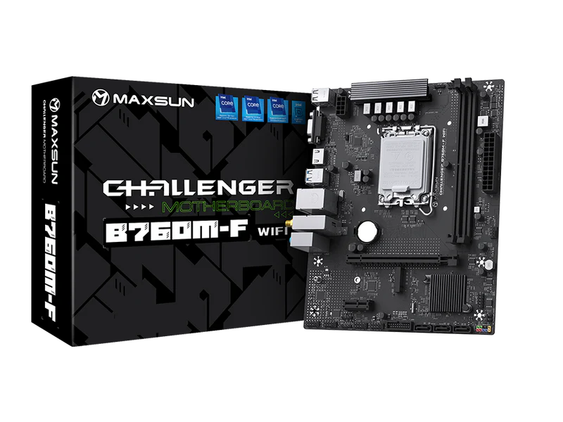 Материнская плата Maxsun LGA 1700 Intel B760 Challenger B760M-F WIFI