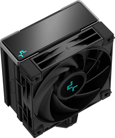 Вентилятор Deepcool AK400 ZERO DARK (Height 155mm, 6mm x 4pcs, Fan 120mm, 500;1850RPM ±10%, < 29 dB(A), 4-pin PWM, TDP 220W, Al+Cu, Screw, Socket AMD AM5/AM4, Intel LGA1700/1200/115x) (727804)