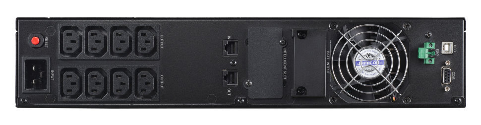 ИБП CyberPower OLS2000ERT2U, Rackmount, Online, 2000VA/1800W, 8 IEC-320 С13 розеток, USB&amp;Serial, RJ11/RJ45, SNMPslot, LCD дисплей, Black, 0.5х0.8х0.2м., 22кг./ UPS Online CyberPower OLS2000ERT2U 2000VA/1800W USB/RS-232/EPO/SNMPslot/RJ11/45/ВБМ (8 IEC С13)
