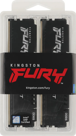 Оперативная память Kingston FURY Beast Black XMP 4х32GB DDR5 5200MHz, KF552C40BBK4-128, RTL