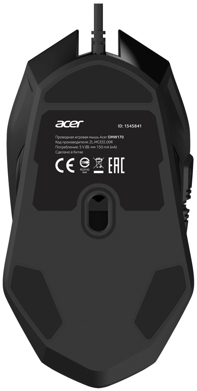 Мышь ACER OMW170 ZL.MCEEE.00R, цвет черный
