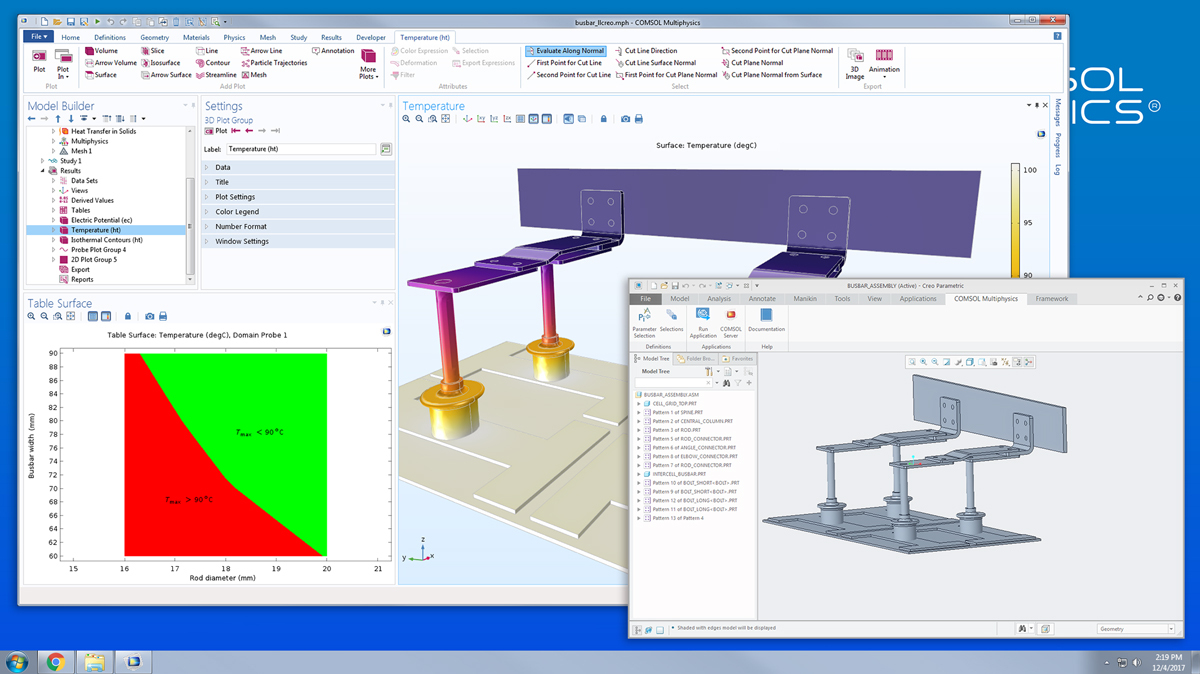 Модуль «LiveLink™ for PTC® Creo® Parametric™» для программы COMSOL Multiphysics®