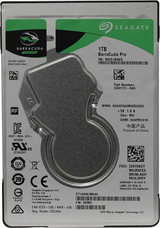 Жесткий диск  SEAGATE Barracuda 2.5  1TB 7.2K SATA3