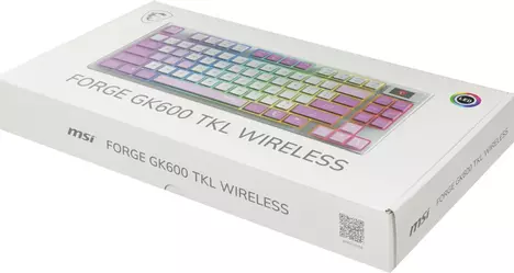 Клавиатура MSI FORGE GK600 TKL WIRELESS VIOLET S11-43RUQ01-HH9, цвет белый