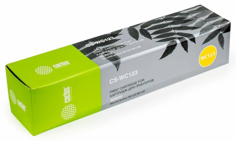 Тонер-картридж черный Cactus CS-WC123