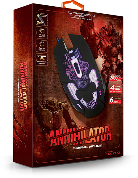 Мышь HyperX Mouse Qumo Annihilator M04 21348_Qumo, дизайнерский рисунок