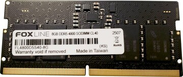 Оперативная память Foxline Laptop DDR5 4800МГц 8GB, FL4800D5S40-8G, RTL