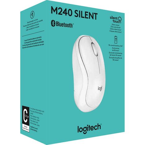 Мышь Logitech M240 910-007120, цвет белый