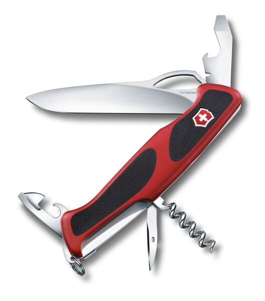

Нож перочинный Victorinox RangerGrip 61 (0.9553.MC) 130мм красный/черный карт.коробка