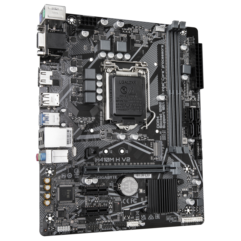 Материнская плата Gigabyte LGA1200 Intel Q470 H410M H V2 2.1