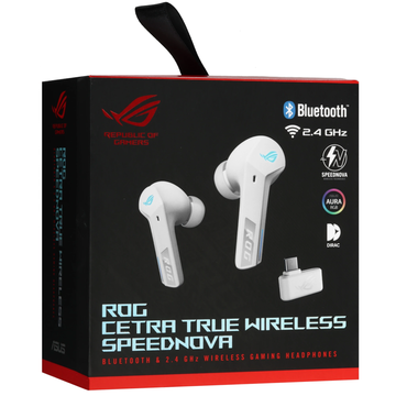 Bluetooth-гарнитура ASUS R55ES ROG Cetra True Wireless SpeedNova, цвет белый