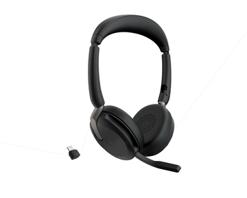 Bluetooth-гарнитура Jabra Evolve2 65 Flex Link380a MS Stereo, цвет черный