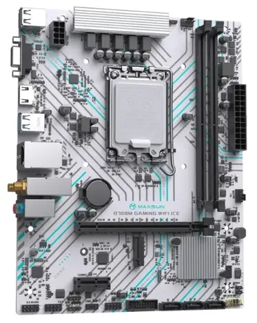 Материнская плата Maxsun LGA 1700 Intel B760 B760M GAMING WIFI ICE