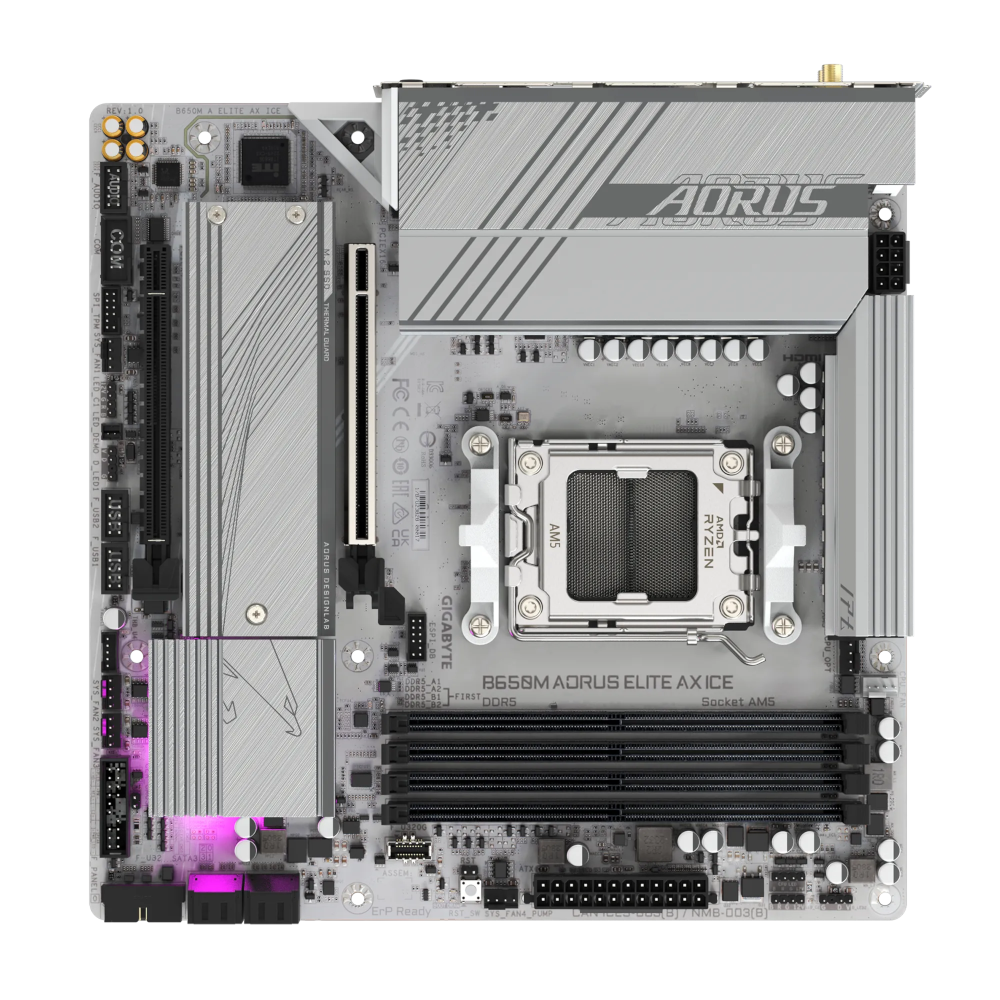 Материнская плата Gigabyte AM5 AMD B650 B650M A ELITE AX ICE