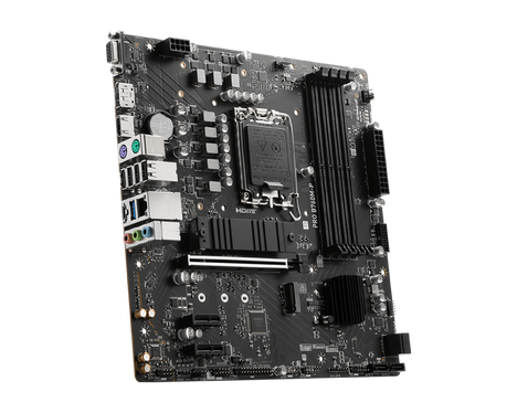 Материнская плата/ MB MSI INTEL B760 s1700, 4xDDR5(256GB), D-SUB/HDMI 2.1/DP, 1xPCIe 4.0x16, 2xPCIe 4.0, 1xLAN, 4xSATA 6Gb/s, 2xM.2, 1xUSB-C, 1xUSB 3.2, 4xUSB 2.0, 2xPS/2, mATX