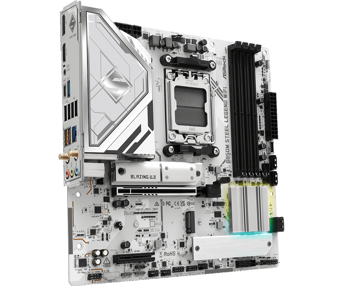 Материнская плата ASRock AM5 AMD B850 B850M STEEL LEGEND WIFI