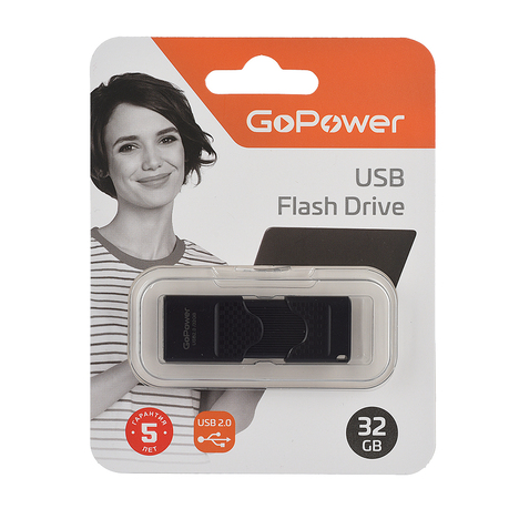 Флешка GoPower SLIDER 32GB