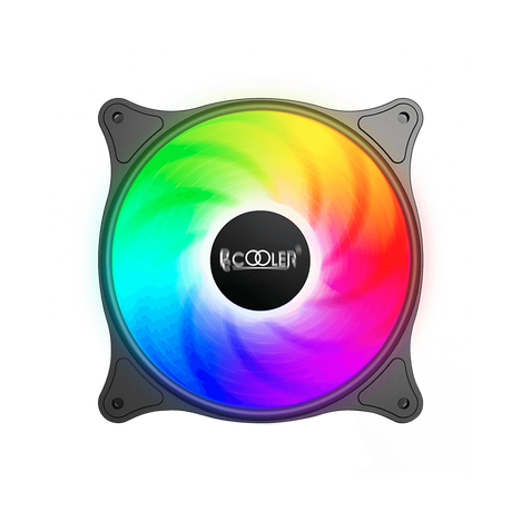 Кулер для корпуса/ Case Cooler PCCooler FX 120 ARGB BK (120x120x25mm, 4-pin PWM, ARGB, 52.79CFM, 33.2dBA, 2000RPM, Black)