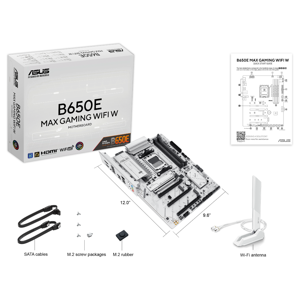 Материнская плата ASUS AMD B650 B650E MAX GAMING WIFI W