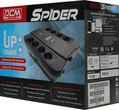 ИБП Powercom Spider SPD SPD-900U LCD