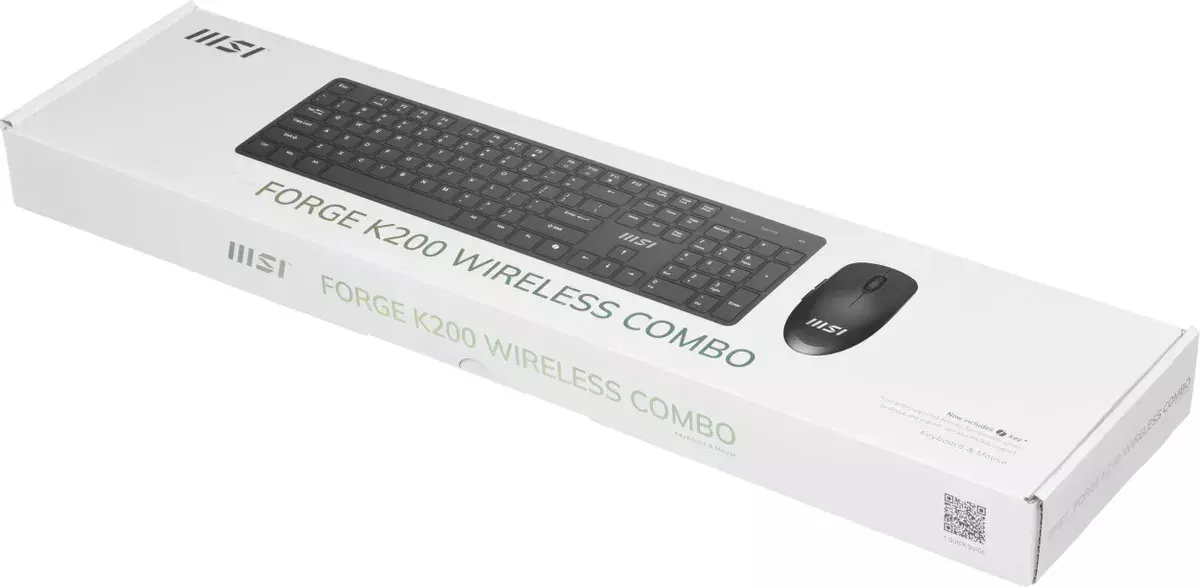 Клавиатура + мышь MSI Forge K200 w Combo MS-8ZA4 клав:черный мышь:черный USB беспроводная (S11-43RU304-Y92)