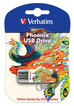 

Флешка Verbatim Store n Go Mini Tattoo Edition Phoenix 16GB, Белый
