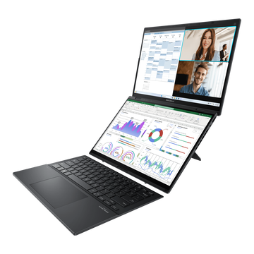 ASUS Zenbook Duo UX8406CA-QL221W Intel Core Ultra 7 255H/16GB 1TB/Intel Arc Graphics/14&quot;FHD(1920 x 1200)OLED 16:10/WiFi 7+BT 5.4/WIN11 HOME/1.39 kg/Inkwell Gray/Stylus+Sleeve