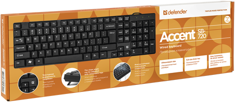 Клавиатура Defender Accent SB-720 45720, цвет черный