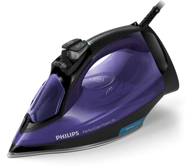 

Утюги электрические Philips/ 2500Вт, пар 45г, удар 180г, подошва SteamGlide Plus, фолетовый/черный