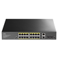 Коммутатор CUDY 16-Port Gigabit PoE+ Switch with 2 Uplink Gigabit Ports and 2 Gigabit SFP Slots 200W 16-10/100/1000 BASE-T Gigabit ports, 2-Port 10/100/1000 BASE-T Gigabit Uplink ports, 2-1000 BASE-X SFP Slot, 16-port IEEE 802.3at PoE+ Injector, 200 watts total Power budget, Supports PoE power up to 30W for each PoE port, Extend Mode (Transmit distance up