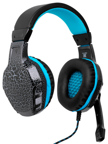 Наушники Oklick HS-L400G ZEUS, цвет голубой/черный