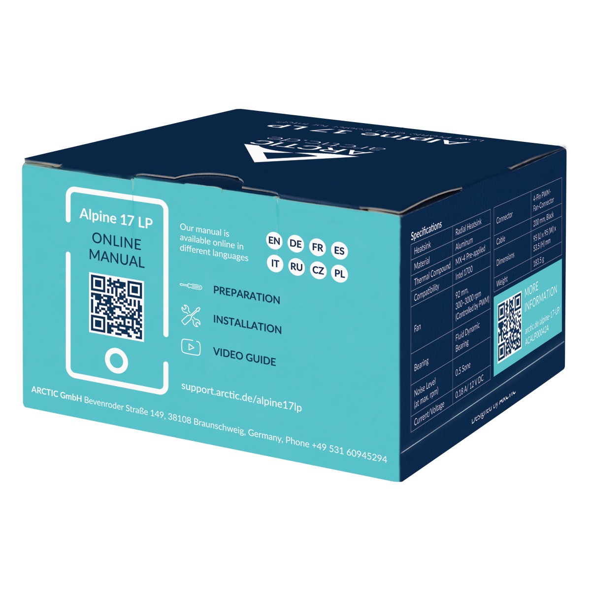 Кулер Процессорный ArcticCooling для CPU Alpine 17 LP