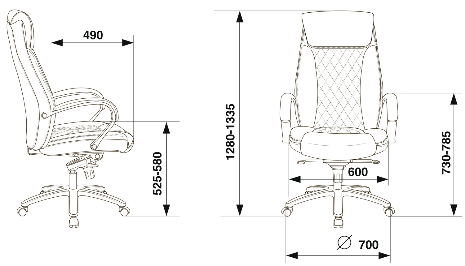 Кресло руководителя Бюрократ  T-9924SL
