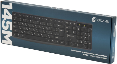 Клавиатура Oklick USB 145M 1659983, цвет черный