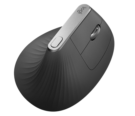 Мышь Logitech MX Vertical черный/черный оптическая (4000dpi) беспроводная BT/Radio USB (6but)