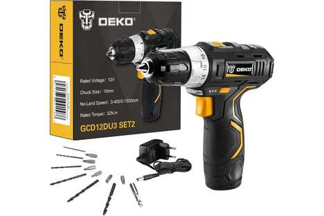 Безударная дрель-шуруповерт Deko GCD12DU3
