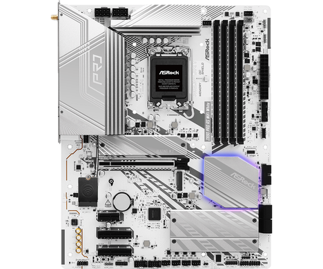 Материнская плата ASRock LGA 1851 Intel Z890 Z890 Pro RS WiFi White