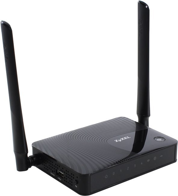 Wi-Fi роутер Интернет центр Zyxel Keenetic Omni II Интернет-центр для выделенной линии Ethernet, с точкой доступа Wi-Fi 802.11n 300 Мбит/с, коммутатором Ethernet и