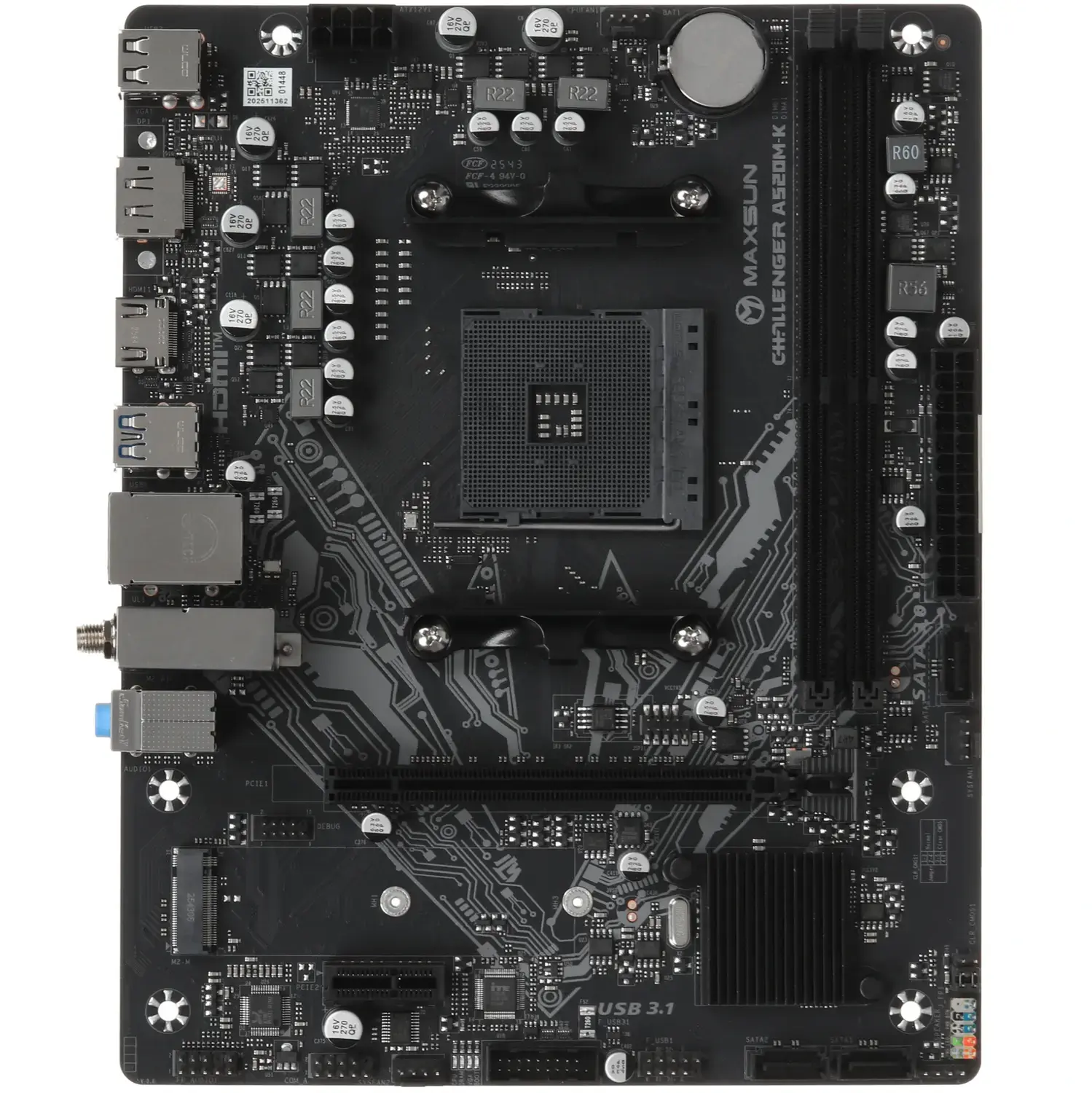 Материнская плата Maxsun AM4 AMD A520 Challenger A520M-K WIFI