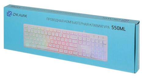 Клавиатура Oklick KeyBoard 550ML 1061618, цвет белый