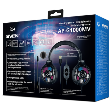 Гарнитура SVEN AP-U1100MV, цвет черный