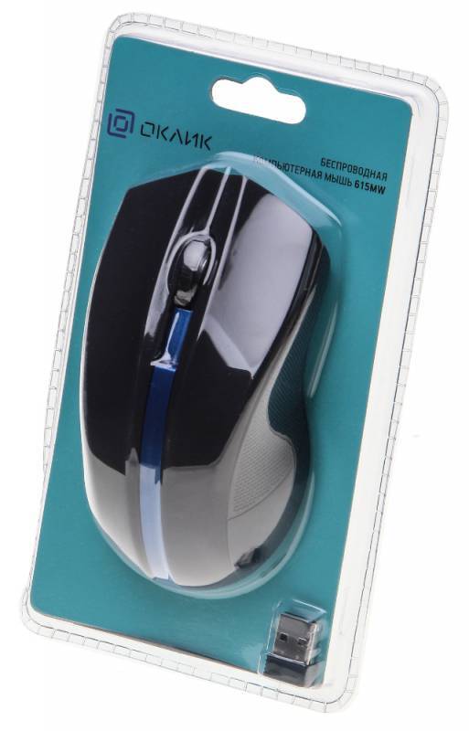 Мышь Oklick Мышь 615MW 412862, цвет черный