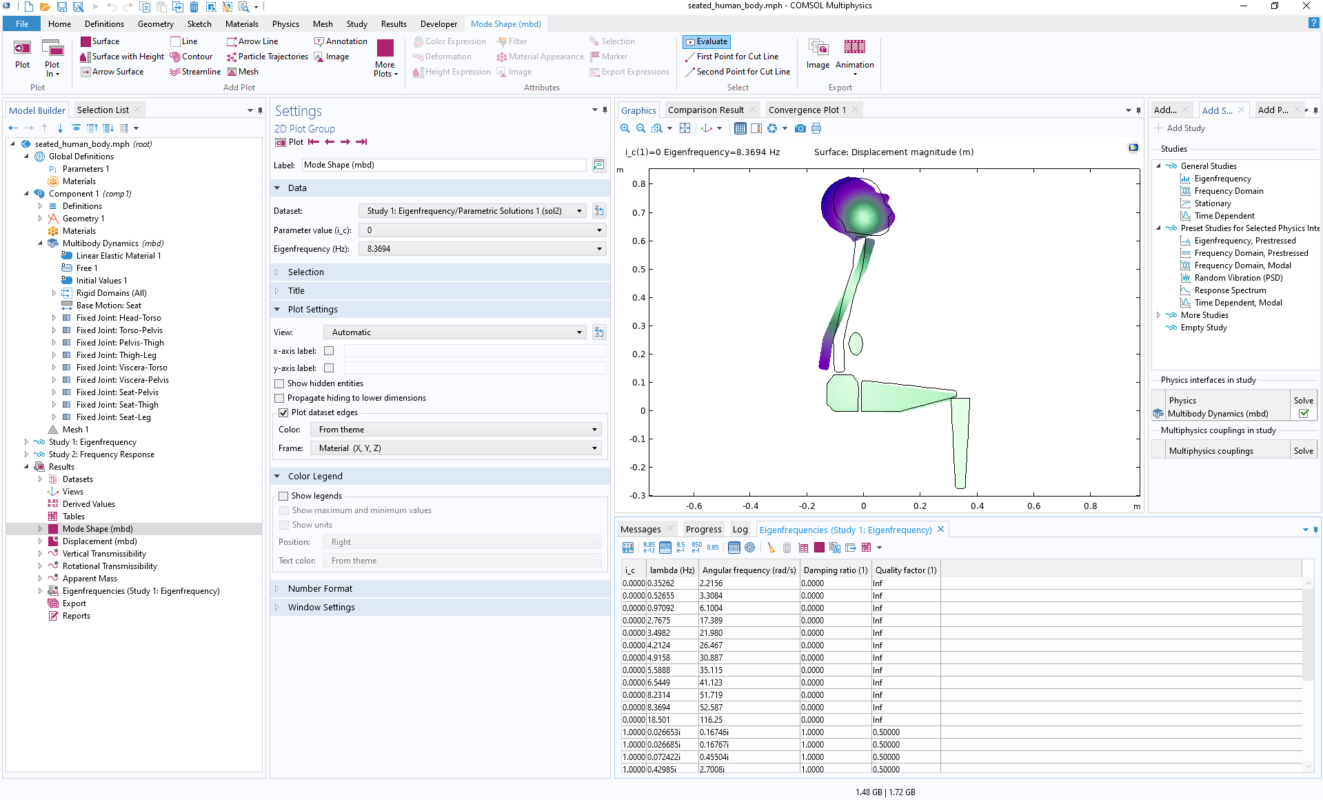 Модуль «Динамика многотельных систем» для программы COMSOL Multiphysics®