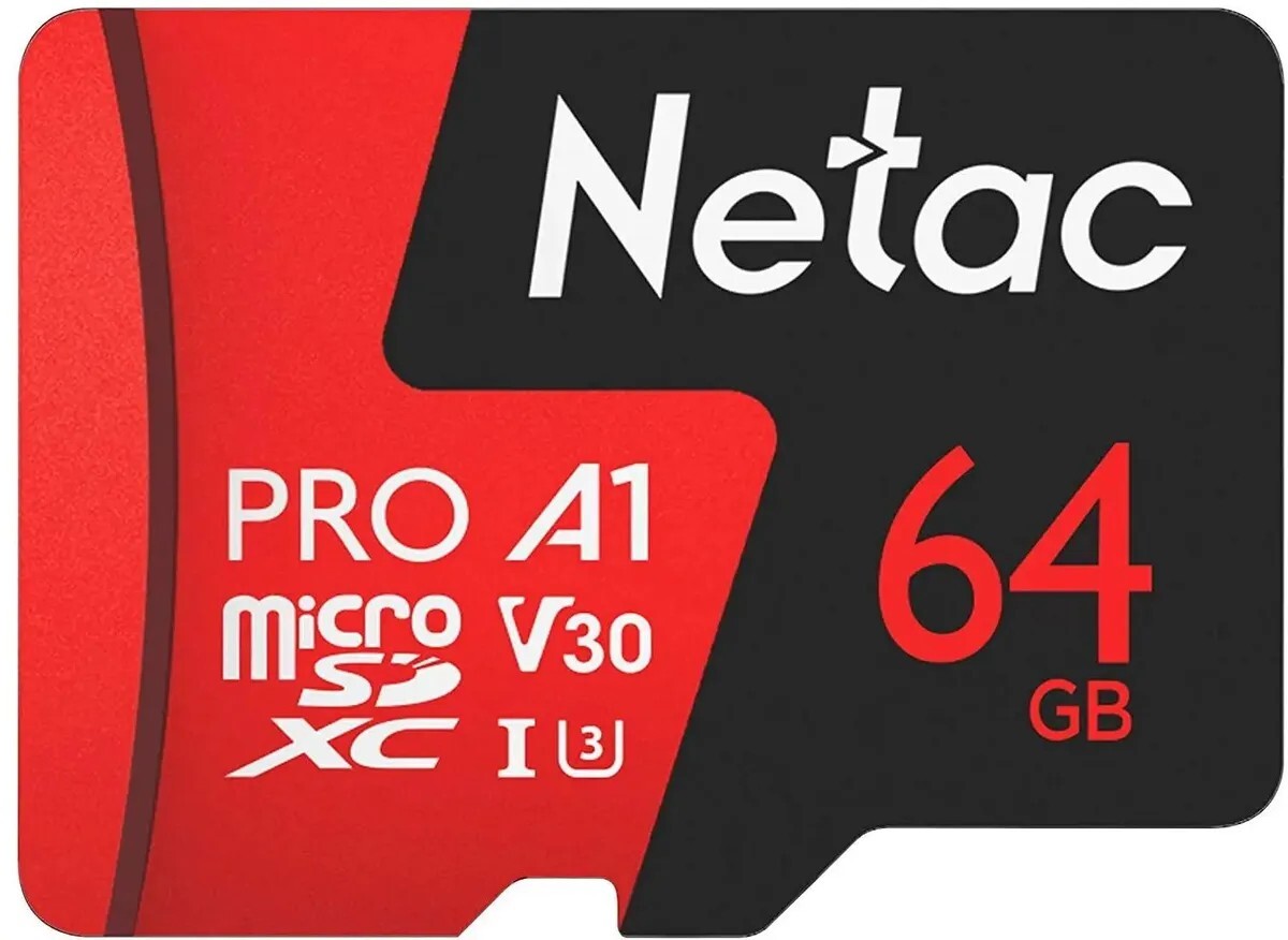 Карта памяти Netac MicroSDXC P500 Extreme PRO 64GB