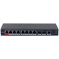 Коммутатор Dahua 10-Port  Cloud Managed Desktop Gigabit Switch with 8-Port PoE