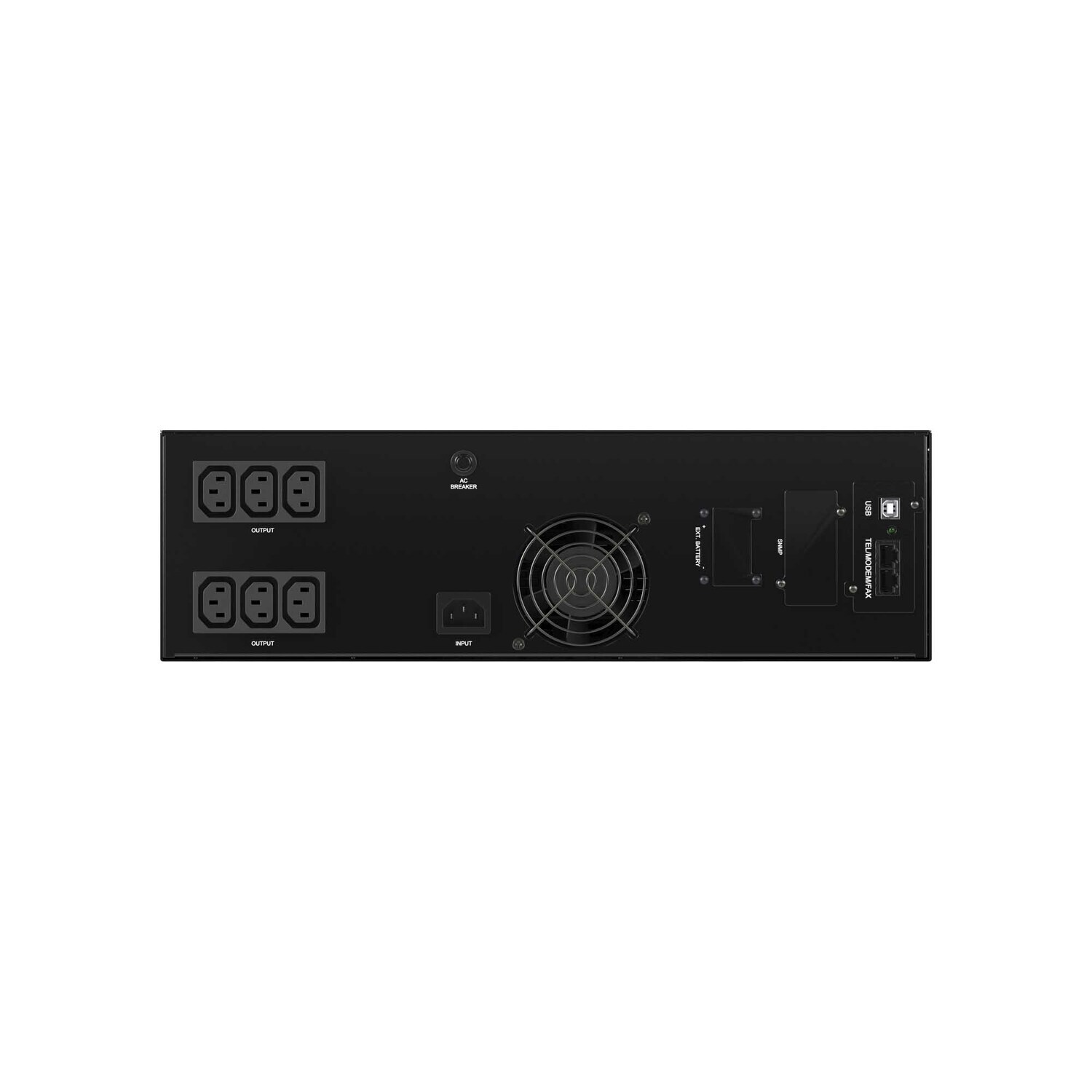 Линейно-интерактивный ИБП ДКС серии Info Rackmount Pro, 2000 ВА/1600 Вт,1/1, EPO, USB, RJ45, 6xIEC C13, Rack 3U, SNMP/AS400 slot, 3x9Aч