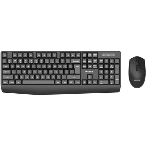 Клавиатура+мышь Philips Клавиатура + мышь SPT6337, русская заводская раскладка SPT6337B/60, цвет черный