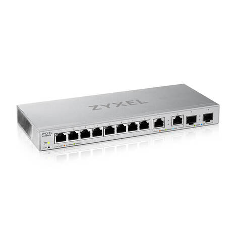 Коммутатор/ Zyxel XGS1210-12 Multi-Gigabit Smart L2 Switch, 8xGE, 2x1/2.5GE, 2xSFP+, Desktop, Silent