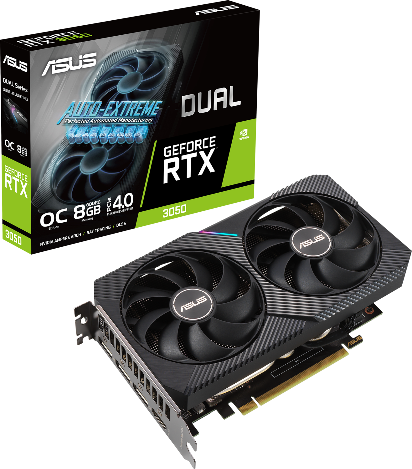 Видеокарта ASUS GeForce RTX 3050 8 ΓБ Retail